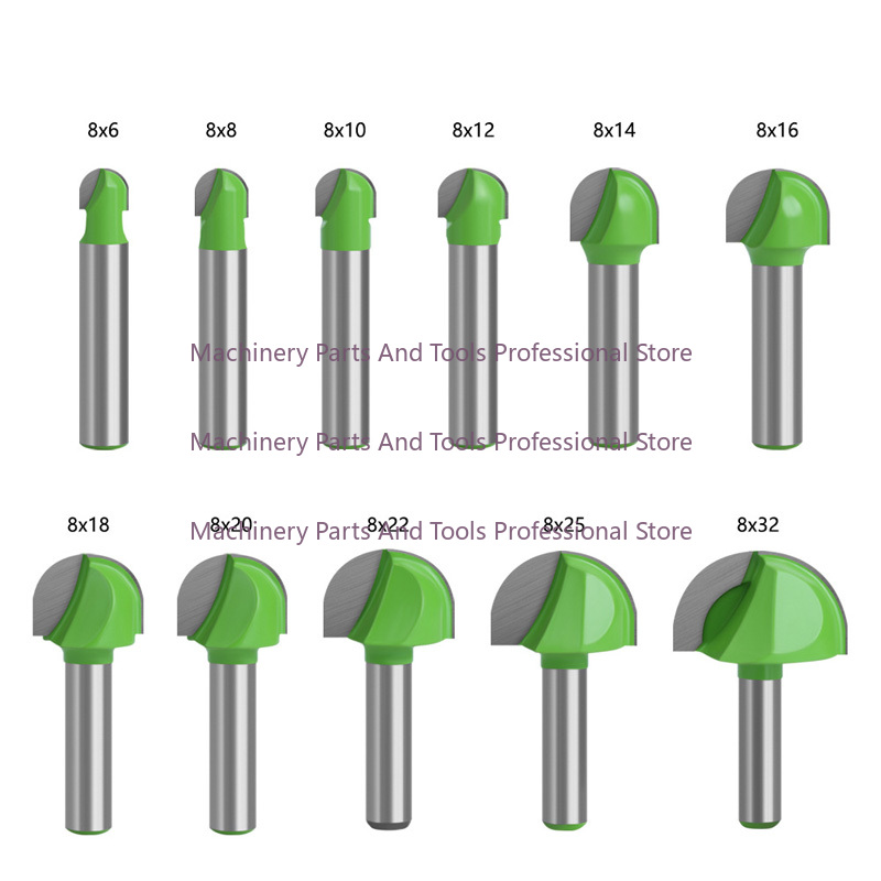 Carbide End Mill - Round Bottom Over Nose Router Bit