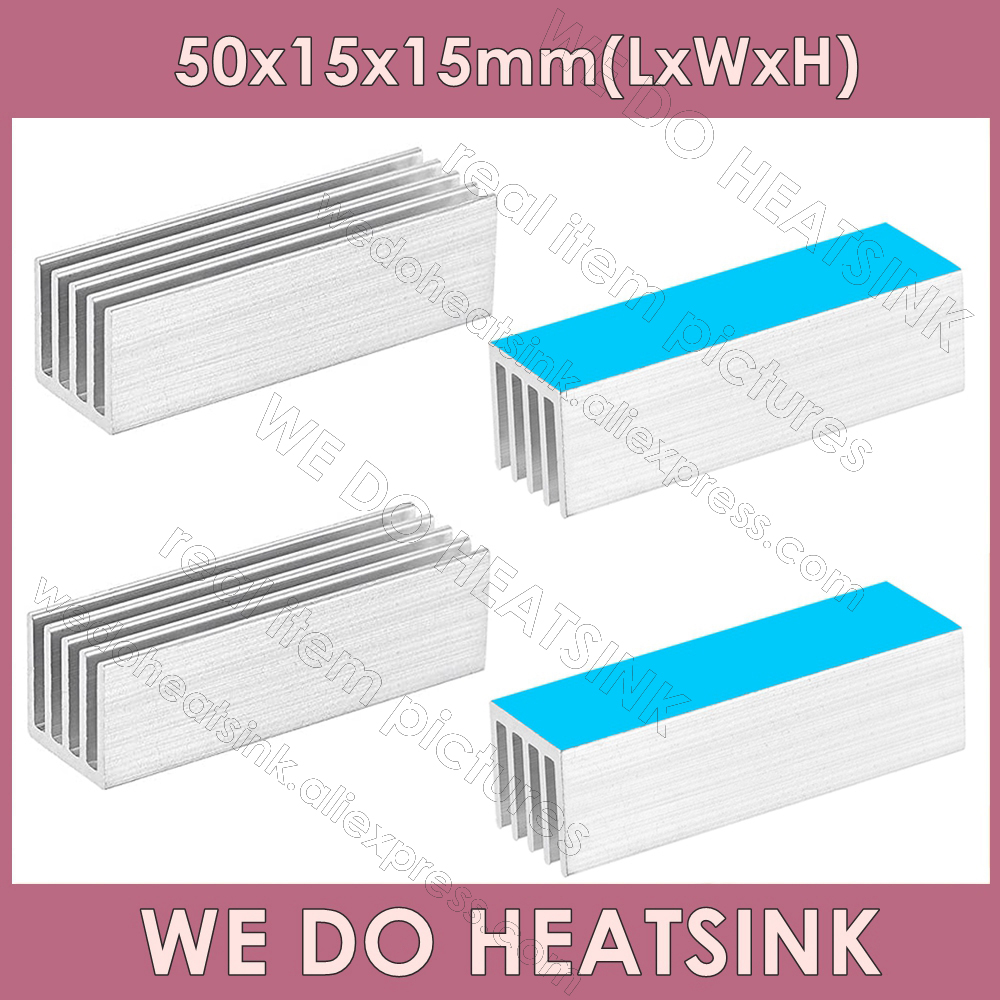 Aluminium Extrusion - WE DO HEATSINK 50x15x15mm Without or