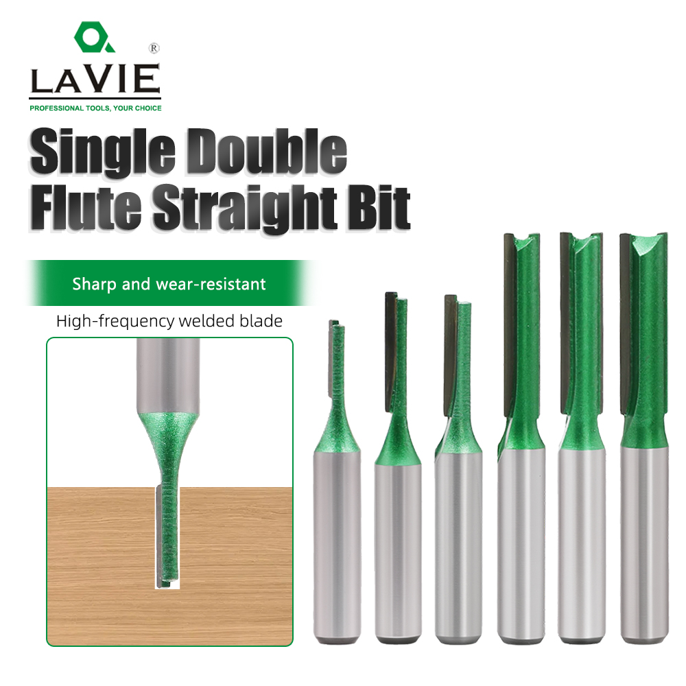 End Mill Set - LAVIE 8mm Shank 6Pcs Slotting Router