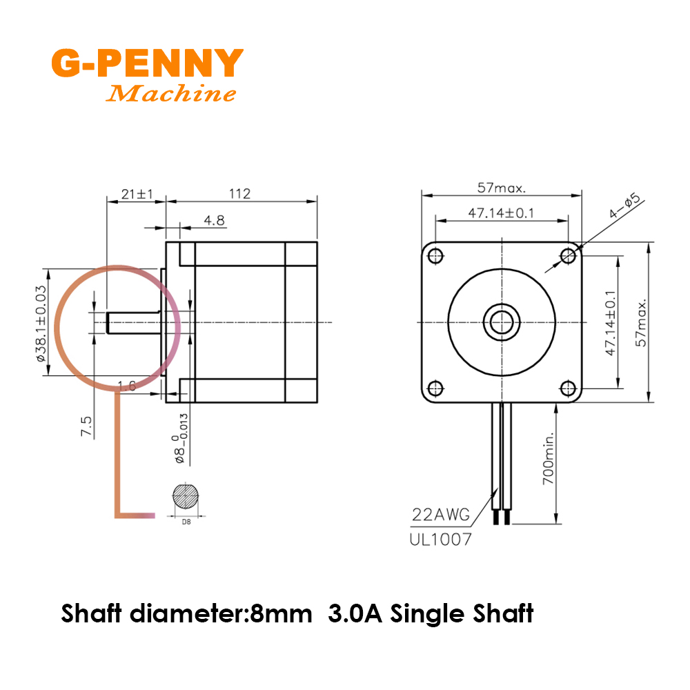 NEMA23 57x112mm 3Nm Stepper Mo - Nema23 Stepper ulasan dan harga