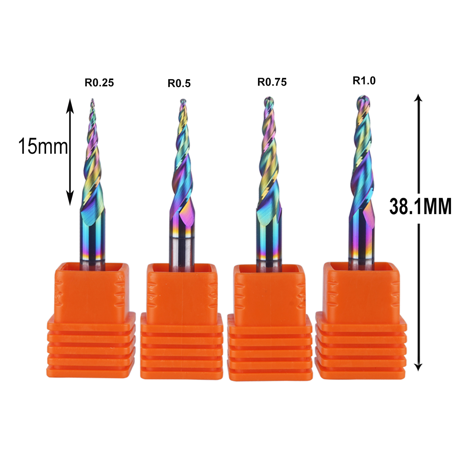DREANIQUE 4pcs/set 2 Flutes Ba - End Mill Set ulasan dan harga