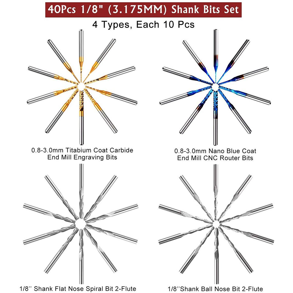 Twotrees End Mill Engraving Bi - End Mill Set ulasan dan harga