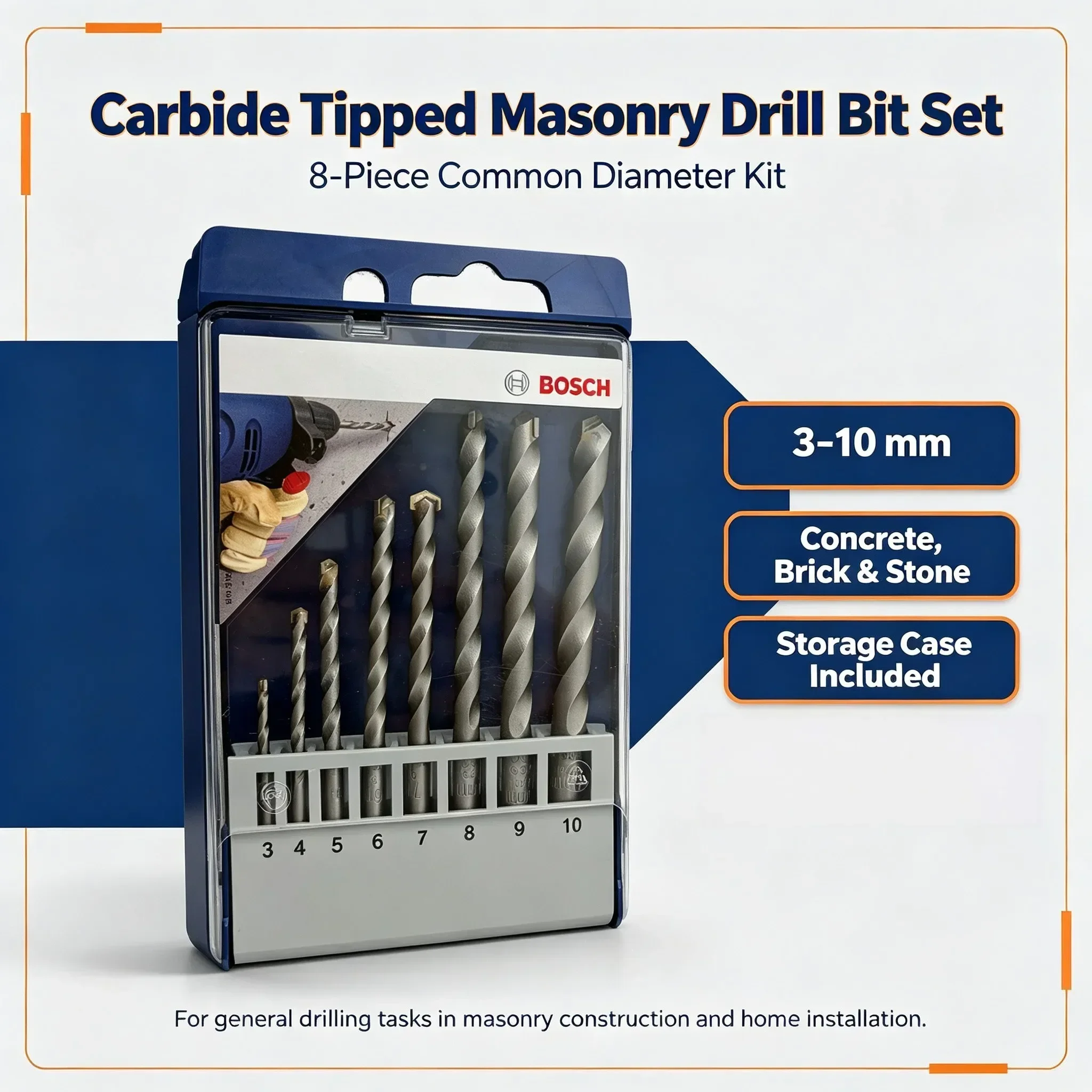 1-8Pcs/lot Bosch Professional  - Drill Bit Set ulasan dan harga