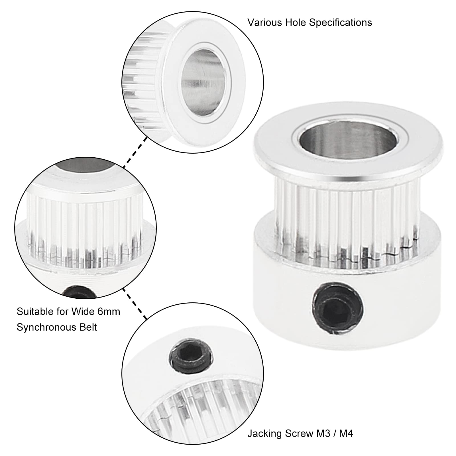 2/5 PCS GT2 Pulley 20 Teeth 5m - Aluminium Profile 2020 ulasan dan harga