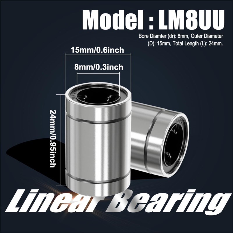 4/10PCS LM8UU LM10UU LM16UU LM - Linear Rod 8Mm ulasan dan harga