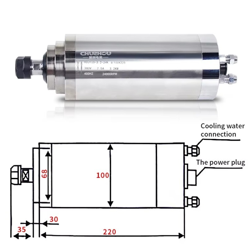 3Kw Water Cooled Spindle 4 Bea - Water Cooled Spindle ulasan dan harga