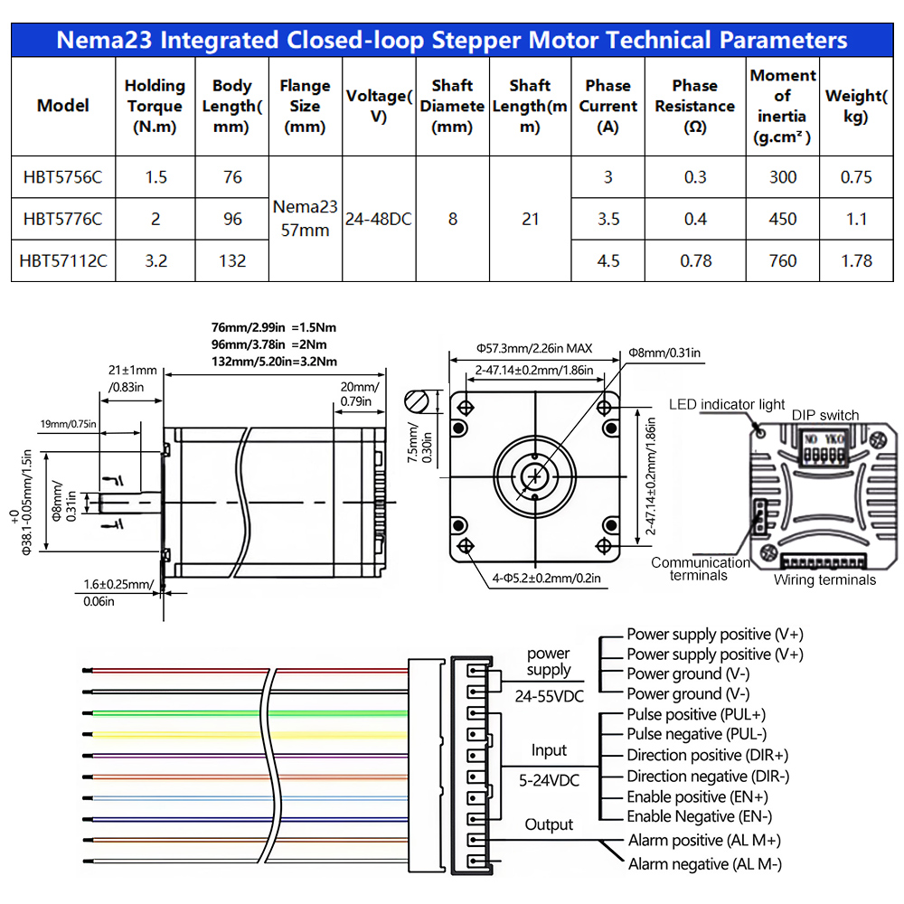 57mm Nema23 Closed Loop Geared - Nema23 Stepper ulasan dan harga