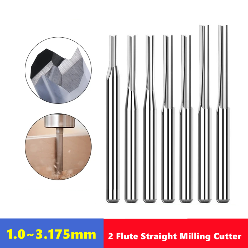 10pcs Carbide End Mill  3.175m - End Mill Set ulasan dan harga