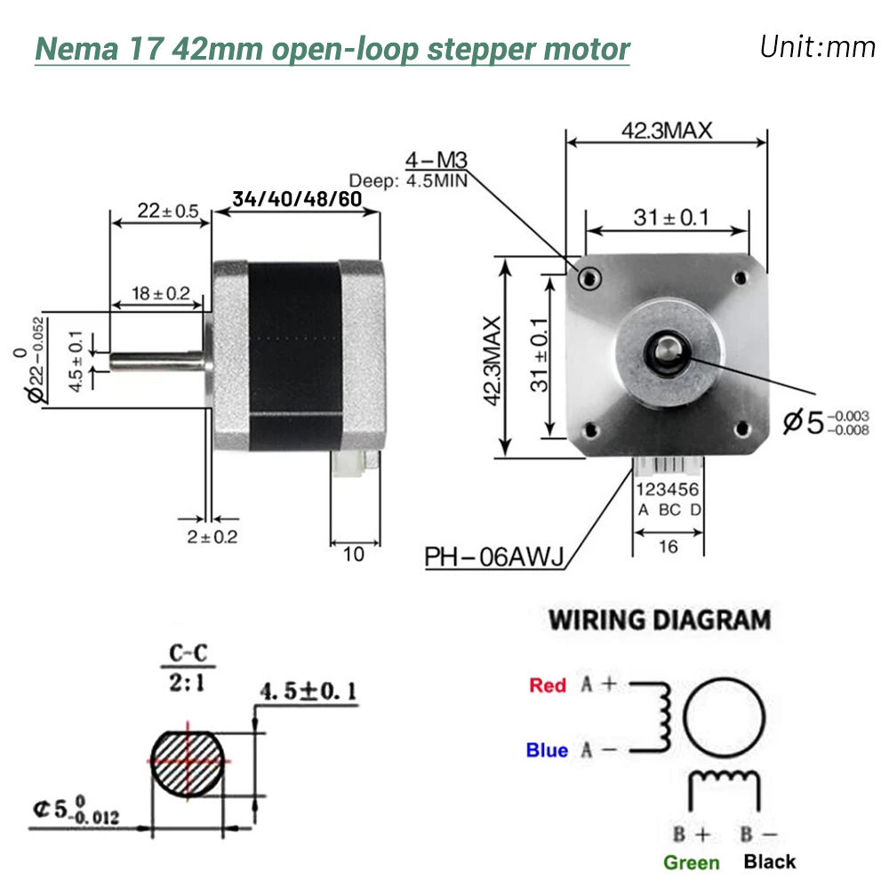Nema17 Stepper Motor 42 Motor  - Nema 17 Stepper ulasan dan harga