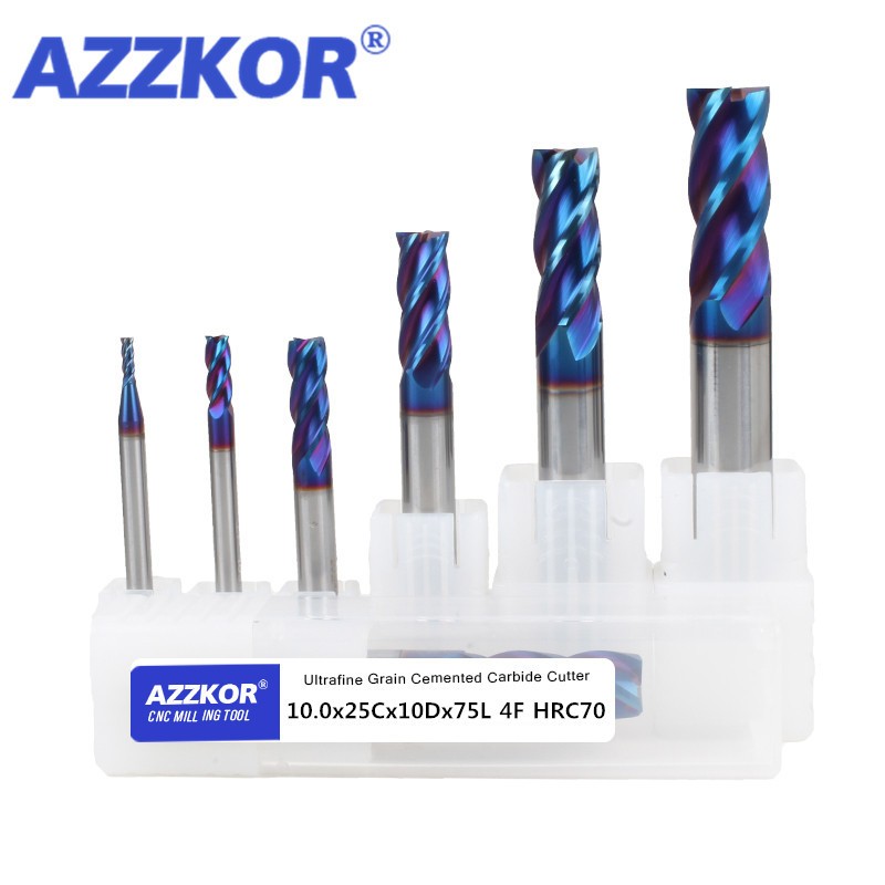 HRC70 4F Milling Cutter Alloy  - End Mill Set ulasan dan harga