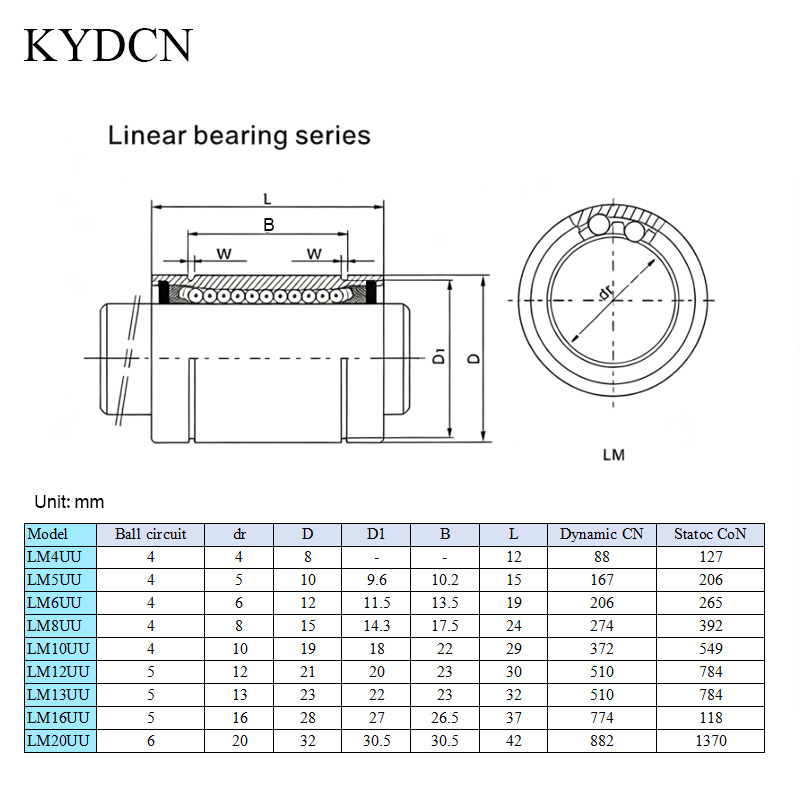 12pcs LM8UU LM3UU LM6UU LM10UU - Lm8Uu Bearing ulasan dan harga